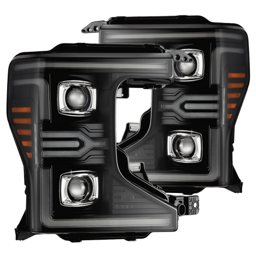 AlphaREX - 880341 | AlphaRex LUXX-Series LED Projector Headlights Black for Ford Super Duty (2020-2022)