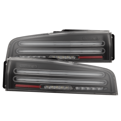 AlphaREX - 691010 | AlphaRex NOVA-Series Prismatic LED Tail Lights Black for Nissan Z Twin-Loop Style