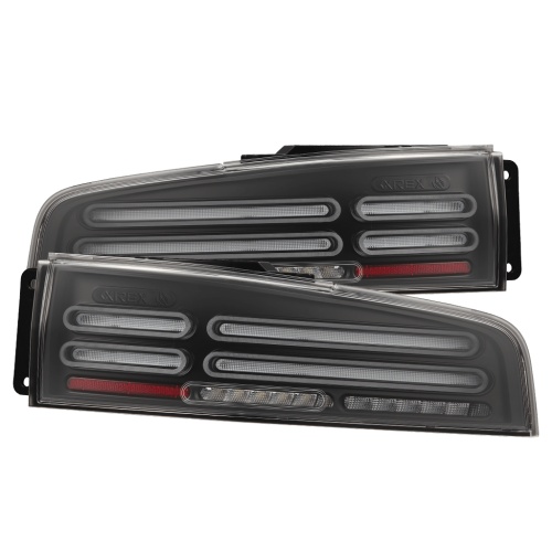 AlphaREX - 691012 | AlphaRex NOVA-Series Prismatic LED Tail Lights Black for Nissan Z Quad-Loop Style
