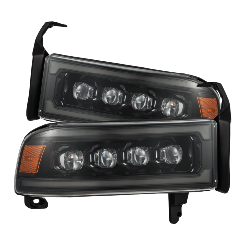 AlphaREX - 880352 | AlphaRex NOVA-Series LED Headlights Alpha-Black for Dodge Ram 1500 (1994-2001)/Ram 2500/3500 (1994-2002)