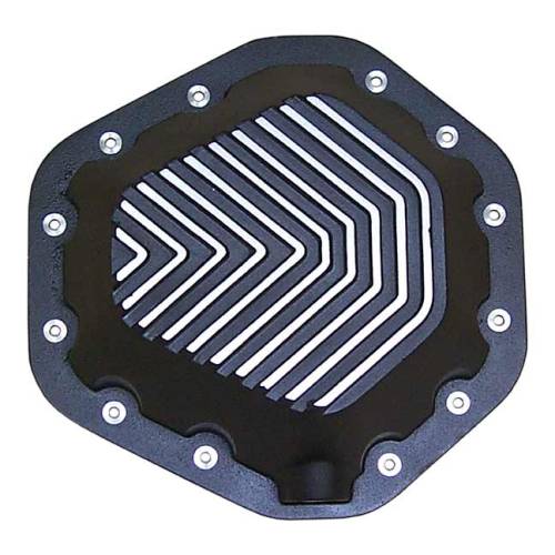PML Covers - 9369-2-B | PML Cover GM 10.5 Patterned Fins Differential Cover For GM 3/4 Ton And 1 Ton Trucks or Vans | Black Powder Coated Finish, 8mm Stock Bolt Size