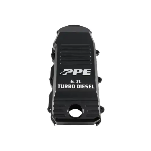 Pacific Performance Engineering - 218020120 | PPE Performance RAM 6.7L Cummins Billet Aluminum Crankcase Breather Cover | Black Finish
