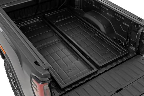 Rough Country - 10215 | Rough Country Slide Out Truck Bed Cargo Trays, Fits 6'7" To 6'10" Beds | Easy Tailgate Access