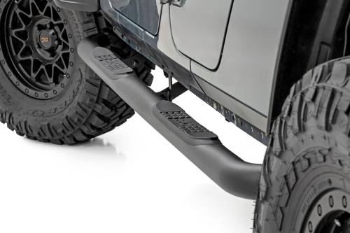 Rough Country - 43005 | Rough Country Nerf Steps, 3 Inch Tube, For Jeep Gladiator JT 4WD