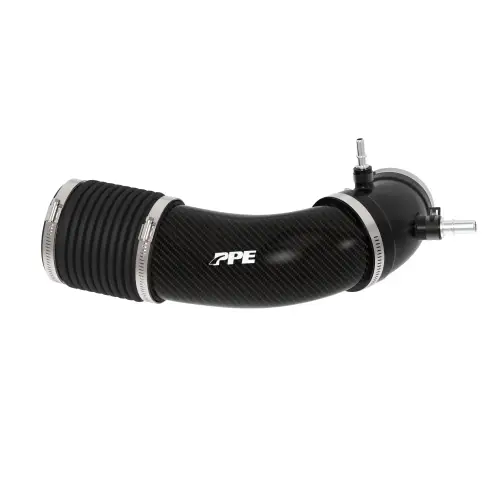Pacific Performance Engineering - 315020360 | PPE Performance Zilla Carbon Fiber Intake Tube For Ford Super Duty 7.3L | Carbon Weave Finish