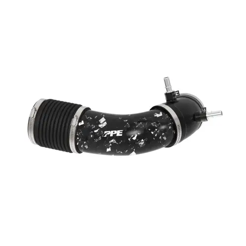 Pacific Performance Engineering - 315020470 | PPE Performance Zilla Carbon Fiber Intake Tube For Ford Super Duty 6.8L/7.3L | Carbon Forged Finish