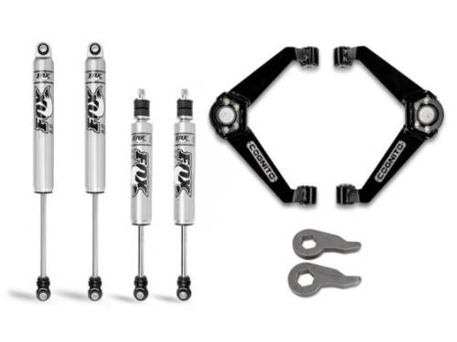 Cognito Motorsports - 110-P0753 | Cognito 3 Inch Performance Leveling Kit With Fox PS 2.0 IFP Shocks (Silverado, Sierra 2500 HD, 3500 HD 2WD/4WD)