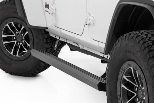 Rough Country - ESR610430 | Rough Country Power Running Boards, 4 Door For Jeep Wrangler JL