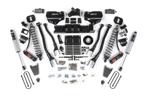 BDS Suspension - BDS2181PPS | BDS Suspension 6 Inch Lift Kit With 4-Link For Ram 3500 4WD Diesel | Front Coilover / Rubber Bump Stop | Rear 5 Inch Block Kit Without Overload | Fox 2.5 Performance Series HTO Shocks