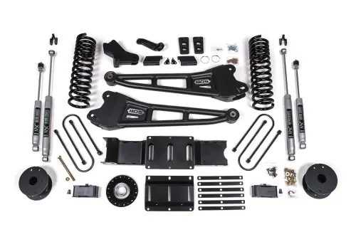 BDS Suspension - BDS2186H | BDS Suspension 5.5 Inch Lift Kit With Radius Arm For Ram 3500 4WD Gas | Rear 6 Inch Block Kit With OE Air Assist | NX2 Nitro Series Shocks