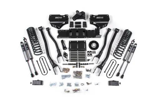 BDS Suspension - BDS2188FS | BDS Suspension 5.5 Inch Lift Kit With 4-Link For Ram 3500 4WD Gas | Rear 5 Inch Block Kit With Overload | Fox 2.0 Performance Series Shocks