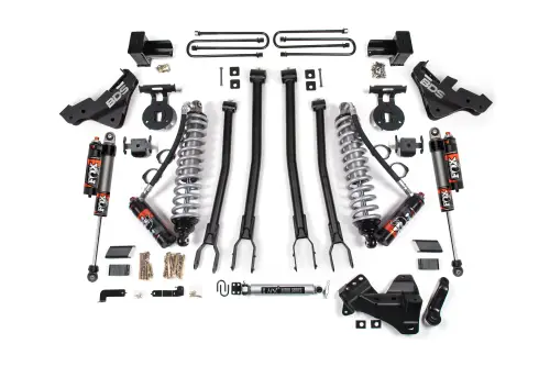 BDS Suspension - BDS2264PPS | BDS Suspension 5 Inch Lift Kit With 4-Link & Fox 2.5 Performance Elite Coilover Conversion For Ford F-250 / F-350 Super Duty 4WD Diesel | Rear 3 Inch Block Kit Without Overload | Fox 2.5 Performance Series Shocks