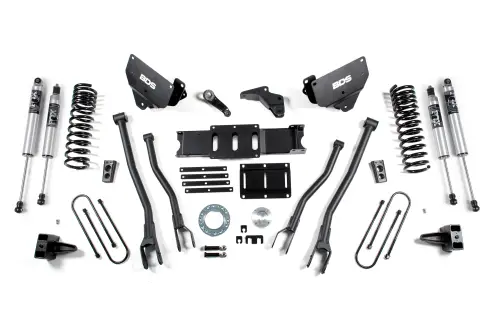 BDS Suspension - BDS1603PS | BDS Suspension 6 Inch Lift Kit With 4-Link For Ram 3500 4WD Diesel | Rear 5 Inch Block Kit | 6 Bolt Indexing Ring | Fox 2.5 Performance Series HTO Shocks