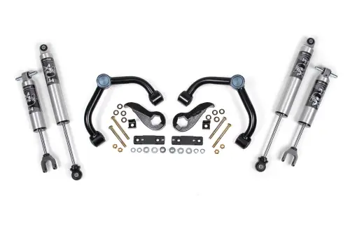 BDS Suspension - BDS1838FPS | BDS Suspension 2 Inch Leveling Kit For Chevrolet Silverado / GMC Sierra 2500HD / 3500HD | Fox 2.5 Performance Series HTO Shocks