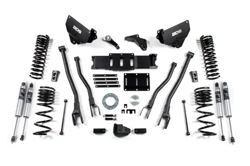 BDS Suspension - BDS1604PS | BDS Suspension 6 Inch Lift Kit With 4-Link For Ram 2500 4WD Diesel | Fox 2.5 Performance Series HTO Shocks