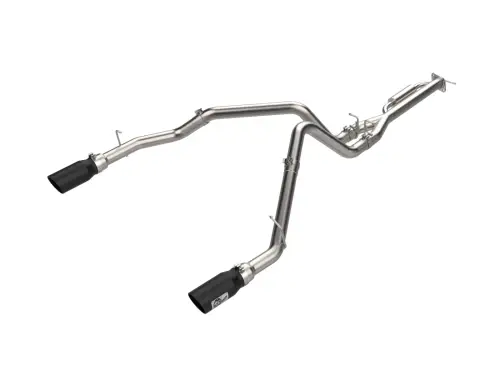Afe - Advance Flow Engineering - 49-32088-1B | aFe Power Vulcan Series 3 Inch 304 Stainless Steel Cat-Back Exhaust System With Black Tip For RAM 1500 L6-3.0L (tt)