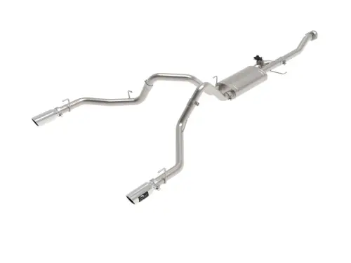 Afe - Advance Flow Engineering - 49-33160-P | aFe Power Gemini XV 304 Stainless Steel Cat-Back Exhaust System With Dual Polished Tip For Ford F-150 Tremor V6-3.5L (tt)/ V8-5.0L