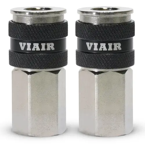 VIAIR - 92866-2 | VIAIR Automatic Quick Connect Coupler - 1/4" (F) / With VIAIR Logo / 2 PCS