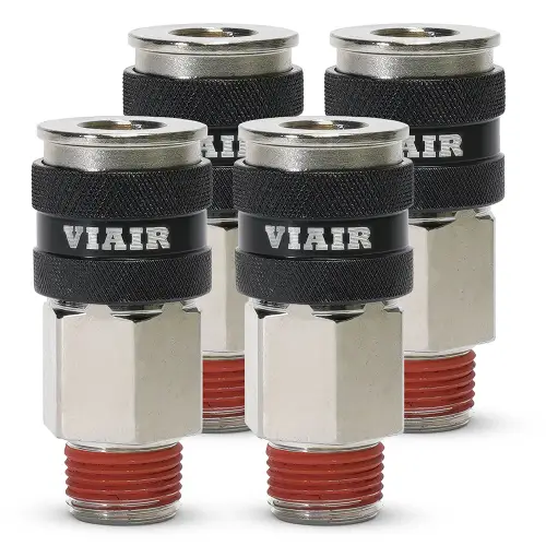 VIAIR - 92867-4 | VIAIR Automatic Quick Connect Coupler - 3/8" (M) / With VIAIR Logo / 4 PCS
