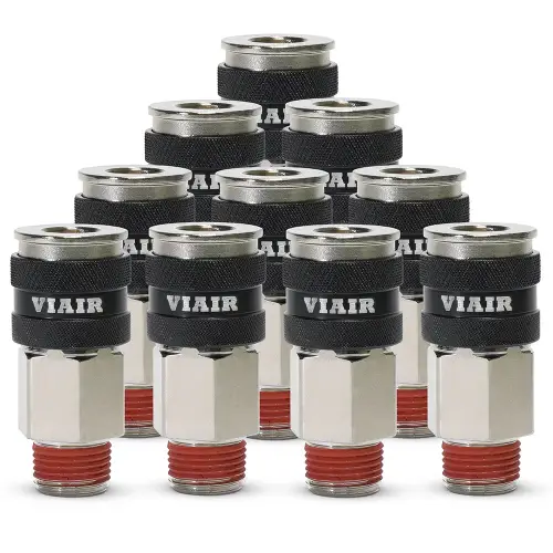 VIAIR - 92867-BP | VIAIR Automatic Quick Connect Coupler - 3/8" (M) / With VIAIR Logo / 10 PCS