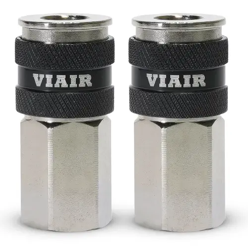 VIAIR - 92868-2 | VIAIR Automatic Quick Connect Coupler - 3/8" (Female) / With VIAIR Logo / 2 PCS