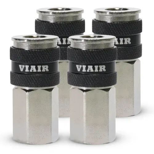 VIAIR - 92868-4 | VIAIR Automatic Quick Connect Coupler - 3/8" (Female) / With VIAIR Logo / 4 PCS