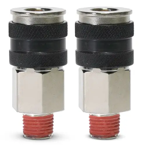 VIAIR - 92869-2 | VIAIR Automatic Quick Connect Coupler - 1/4" (M) / Without VIAIR Logo / 2 PCS
