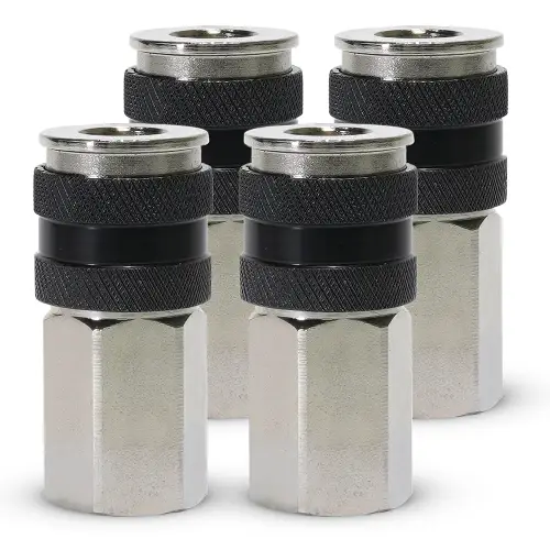VIAIR - 92870-4 | VIAIR Automatic Quick Connect Coupler - 1/4" (F) / Without VIAIR Logo / 4 PCS