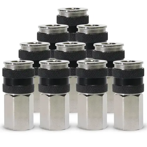 VIAIR - 92870-BP | VIAIR Automatic Quick Connect Coupler - 1/4" (F) / Without VIAIR Logo / 10 PCS