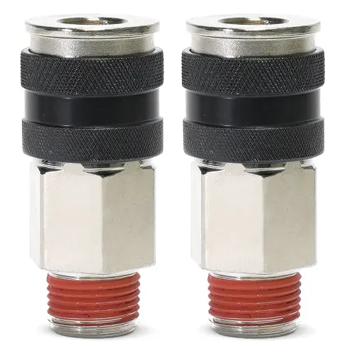 VIAIR - 92871-2 | VIAIR Automatic Quick Connect Coupler - 3/8" (M) / Without VIAIR Logo / 2 PCS