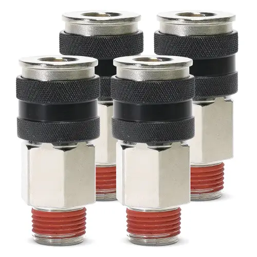 VIAIR - 92871-4 | VIAIR Automatic Quick Connect Coupler - 3/8" (M) / Without VIAIR Logo / 4 PCS