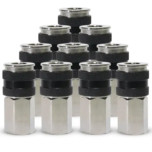 VIAIR - 92872-BP | VIAIR Automatic Quick Connect Coupler - 3/8" (F) / Without VIAIR Logo / 10 PCS