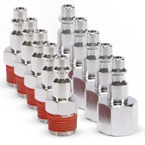 VIAIR - 93038 | VIAIR Quick Connect High-Flow Studs - 3/8" | NPT M & F / 3/8" NPT thread / 10 PCS (5 each)