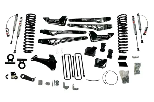 McGaughys Suspension Parts - 57405 | McGaughys 4.5 Inch Premium Lift Kit S/S Black With 4-Link For Ford F-250 Super Duty 4WD
