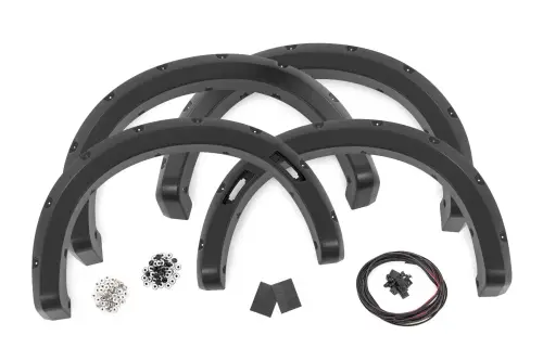 Rough Country - F-F12401-DR | Rough Country Pocket Fender Flares For Ford Ranger | Avalanche Gray