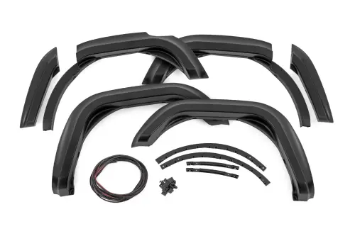Rough Country - O-F12124-DR | Rough Country Fender Flares For Ford Bronco 4WD | Avalanche Gray