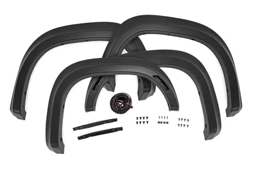 Rough Country - S-N12200-DAQ | Rough Country Sport Fender Flares For Nissan Frontier 2/4WD | Tactical Green