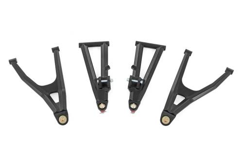 Rough Country - 92098BLK | Rough Country Aluminum Control Arms, High Clearance, With 2 Inch Forward Offset For Honda Pioneer 1000-5