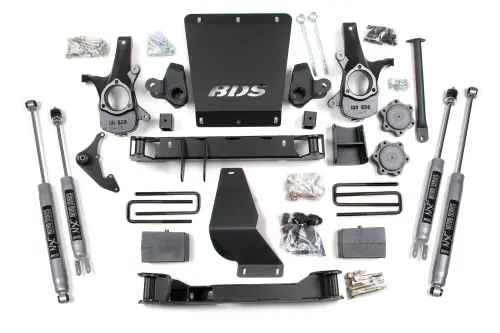 BDS Suspension - BDS181H | BDS Suspension 4.5 Inch Lift Kit For Chevrolet Silverado / GMC Sierra 1500 4WD | Rear 5 Inch Block Kit | NX2 Nitro Series Shocks