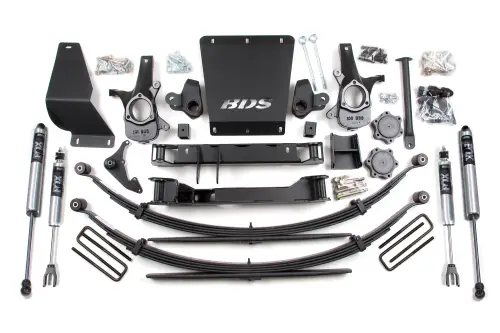 BDS Suspension - BDS182FS | BDS Suspension 4.5 Inch Lift Kit For Chevrolet Silverado / GMC Sierra 1500 4WD | Rear Leaf Springs | Fox 2.0 Performance Series Shocks
