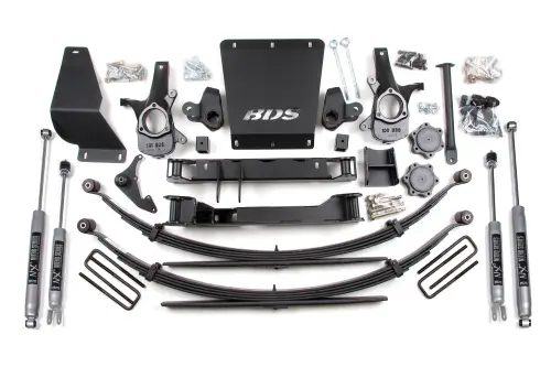BDS Suspension - BDS182H | BDS Suspension 4.5 Inch Lift Kit For Chevrolet Silverado / GMC Sierra 1500 4WD | Rear Leaf Springs | NX2 Nitro Series Shocks