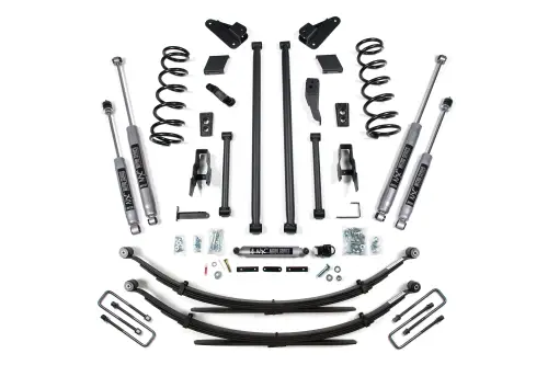 BDS Suspension - BDS216H | BDS Suspension 4.5 Inch Lift Kit With Long Arm Conversion For Ram 2500 / 3500 4WD | Rear Leaf Springs | NX2 Nitro Series Shocks