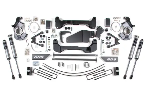 BDS Suspension - BDS193FS | BDS Suspension 6 Inch Lift Kit For Chevrolet / GMC K1500 / K2500 6 Lug 4WD | Rear 5 Inch Block Kit & Add-A-Leaf | Fox 2.0 Performance Series Shocks