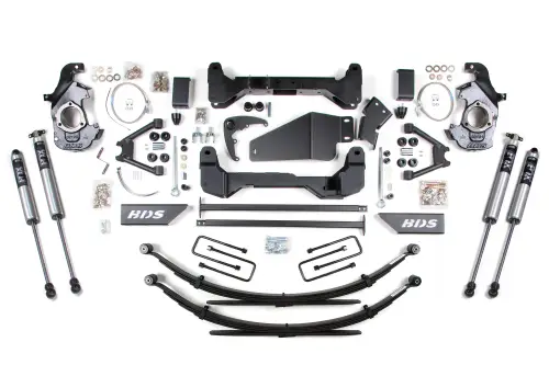 BDS Suspension - BDS194FS | BDS Suspension 6 Inch Lift Kit For Chevrolet / GMC K1500 / K2500 6 Lug 4WD | Rear Leaf Springs | Fox 2.0 Performance Series Shocks