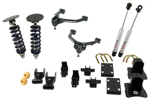 Ridetech - 11700111 | Ridetech Performance Lowering System For Chevrolet Silverado / GMC Sierra 1500 | 2WD | With OE Cast Steel Arms