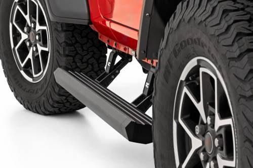 Rough Country - ESR61030 | Rough Country Power Running Boards, HT-Series, 2 Door For Jeep Wrangler JL