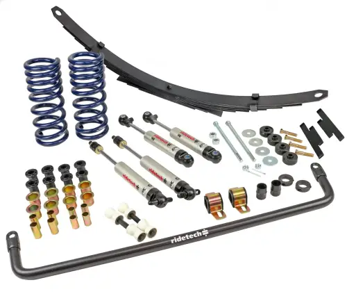 Ridetech - 11535020 | Ridetech StreetGRIP Suspension System For Chevrolet Corvette | HQ Series Shocks | Including Steel Leaf Springs