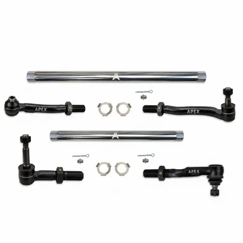 Apex Chassis - KIT365-POL | Apex Chassis ProLock Steering Kit For Ford F-450/F-550 Super Duty 4WD | 7075-T6 Polished Aluminum