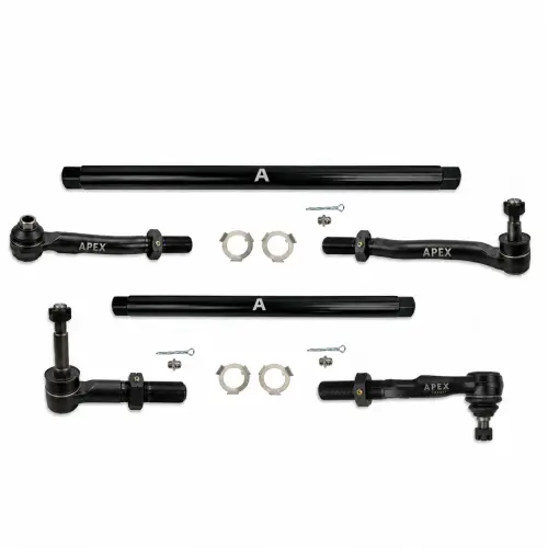 Apex Chassis - KIT365-BLK | Apex Chassis ProLock Steering Kit For Ford F-450/F-550 Super Duty 4WD | 7075-T6 Anodized Black Aluminum