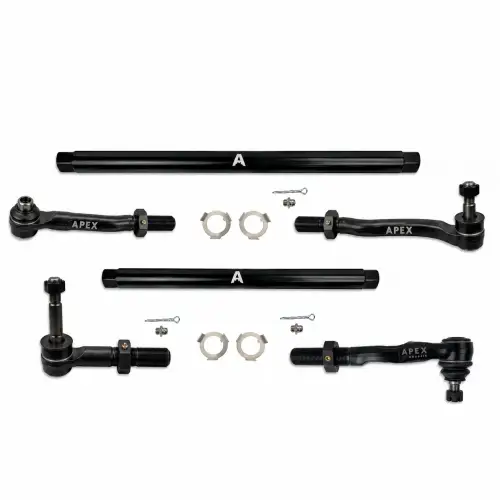 Apex Chassis - KIT360-STL | Apex Chassis ProLock Steering Kit For Ford F-450/F-550 Super Duty 4WD | DOM Matte Black Powder Coated Steel